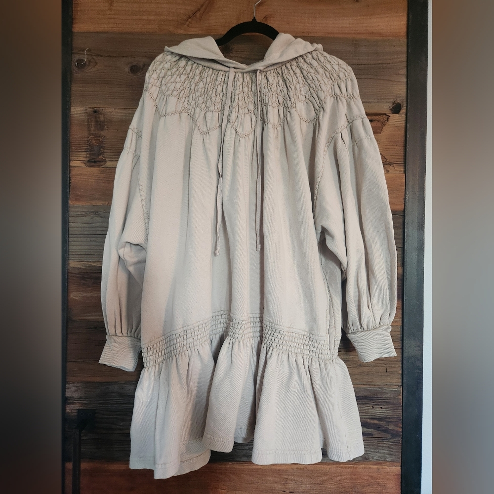 NWT XS Free People Marty Smocked Mini Dress MINOR STAINS SEE IMAGES - Picture 4 of 9